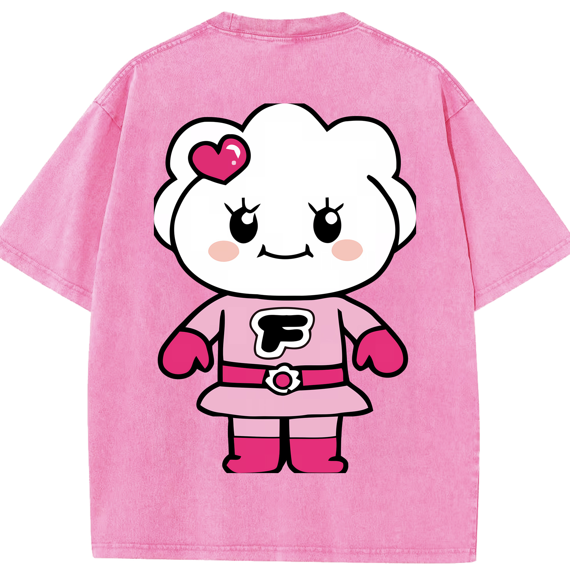 （画像用） アンパンマン Anpanman 綿100% ヴィンテージ風 半袖Tシャツ（背面プリント）